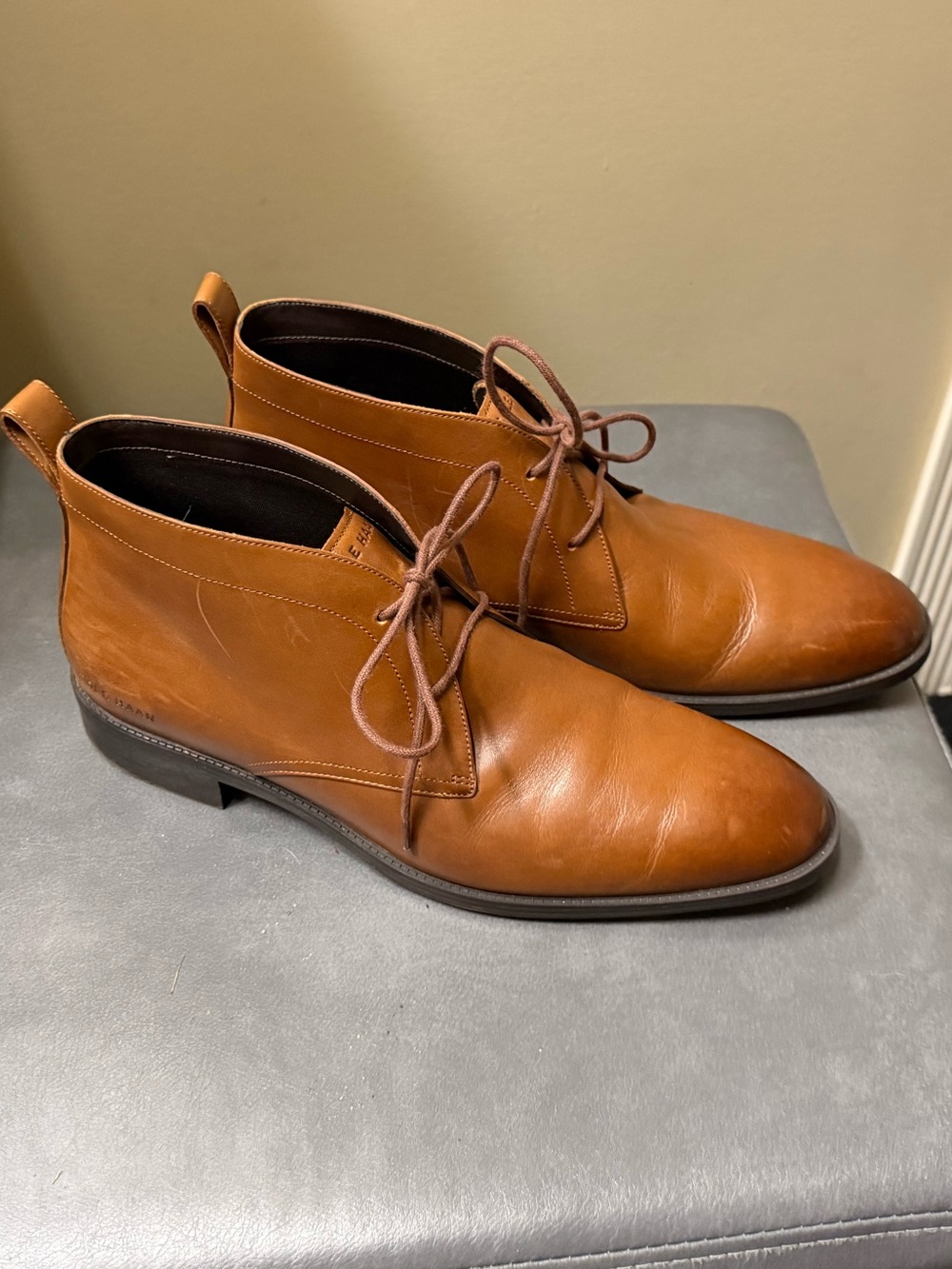 Cole Haan Men's Tan Leather Chukka Boots